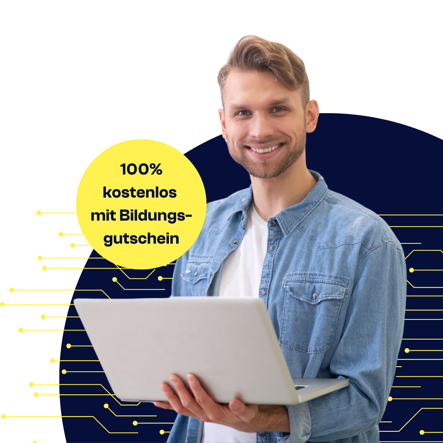 Mann mit Laptop Mann mit Laptop